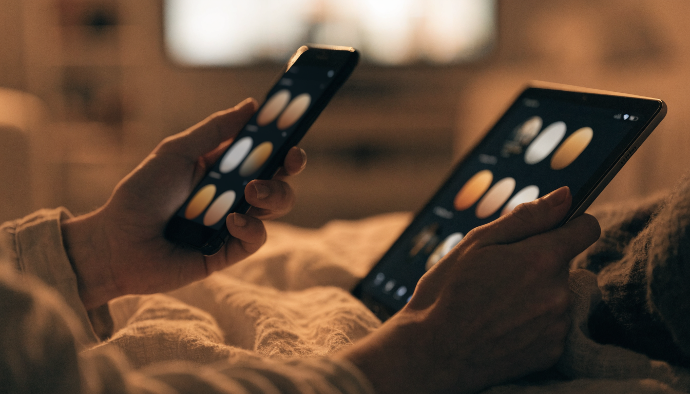 IPTV Dansk afspilles på en Android-telefon og -tablet